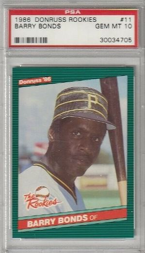 1986 Donruss Key Rookies Barry Bonds #11