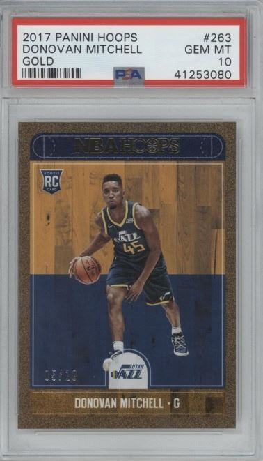 2017 Hoops Donovan Mitchell Gold Rookie Card #263