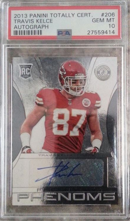 2013 Panini Totally Certified Travis Kelce Rookie Auto #206