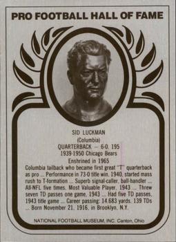 Issued by Bowman Gum Company, Card Number 27, Sid Luckman, Quarterback, Chicago  Bears, from the Bowman Football series (R407-2) issued by Bowman Gum