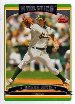 Barry Zito player worn jersey patch baseball card (Oakland Athletics) 2007  Bowman Heritage #PGBZ