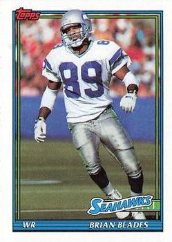 BRIAN BLADES SEATTLE SEAHAWKS 1989 ALL PRO ACTION SIGNED 8x10