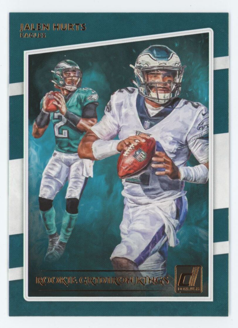 Jalen Hurts 2022 Donruss Elite Football Holo Foil Refractor Card