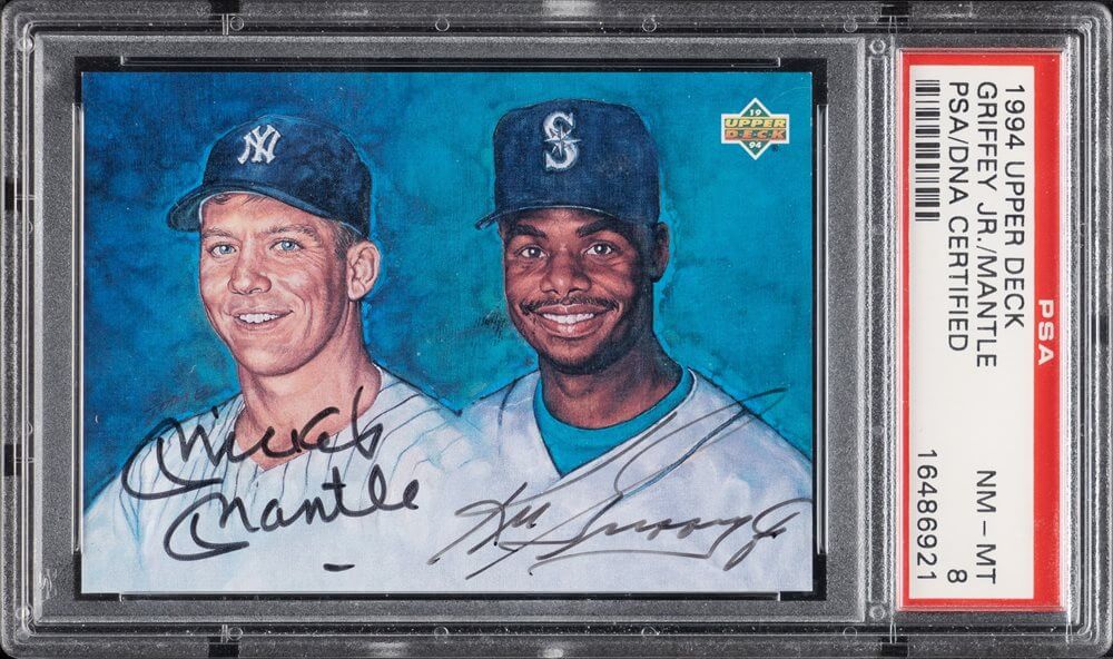 1994 Upper Deck Mantle Griffey Jr. Autograph PSA 8