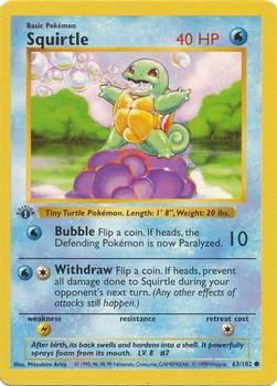 1995 squirtle pokemon card value 68/82 - (68) - Team Rocket If heads Pokmon Team Rocket Squirtle FIRST