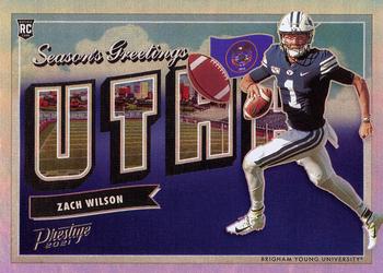 Zach Wilson 2022 Panini National Treasures Silver /99 BYU Cougars New York  Jets