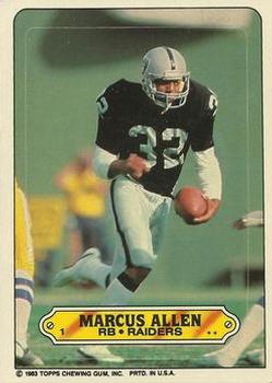 S & S PRO-FOOTBALL YEARBOOK 1983 MARCUS ALLEN RAIDERS VG: Very