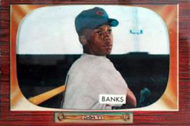 ERNIE BANKS 2005 UPPER DECK ORIGINS #118 "OLD JUDGE" BLUE #32/50  AY5132