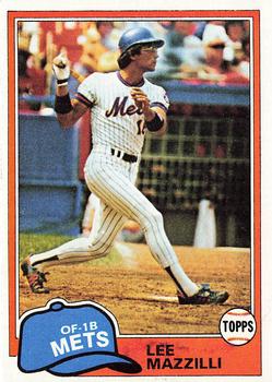 Topps, Other, 981 Topps 316 Lee Mazzilli New York Mets