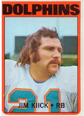 1972 Topps Miami Dolphins Jim Kiick #9