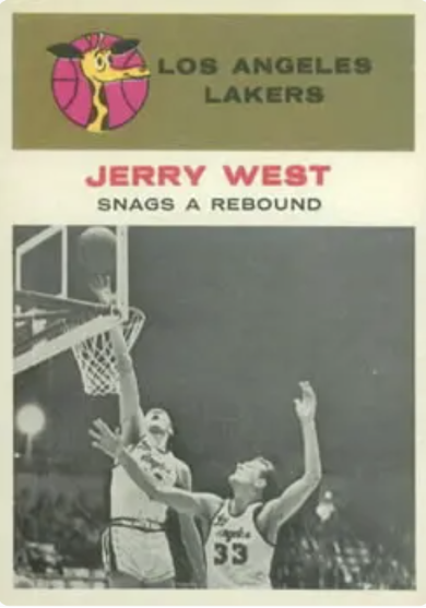 1961 Fleer Jerry West Snags a Rebound #66