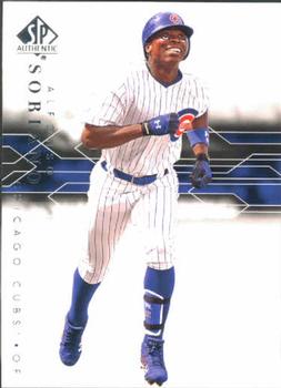 Alfonso Soriano player used bat patch baseball card (New York Yankees) 2002  Topps Pristine Fall Memories #FMAS