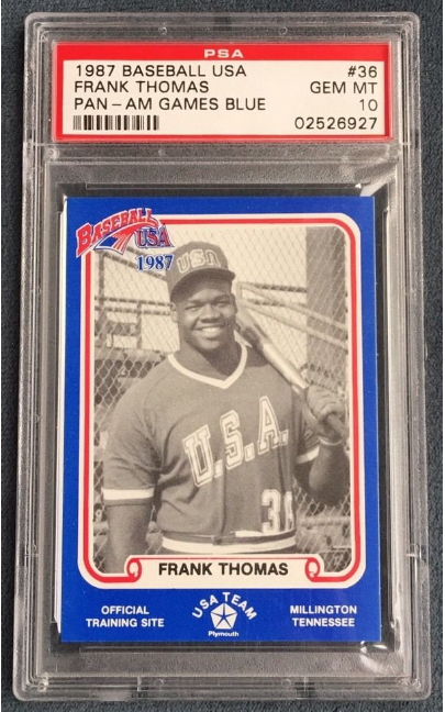 1987 Pan Am Team USA Blue BDK Frank Thomas Rookie Card #36