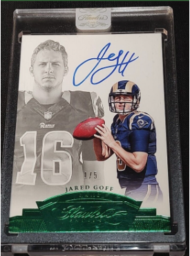 2016 Panini Flawless Emerald Rookie Signatures Jared Goff Rookie /5 #RFJG