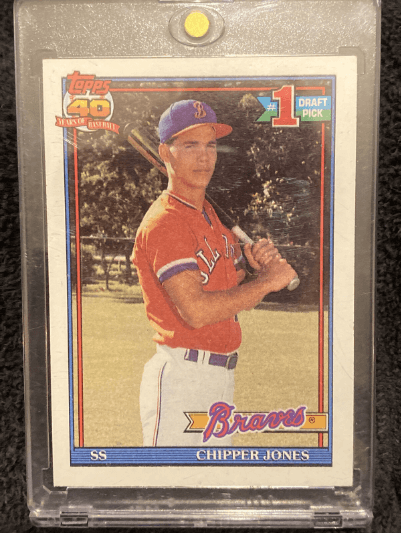 1991 Topps Topps Chipper Jones Rookie Card #333