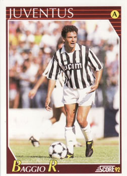 Carte De Foot ITALIE Roberto Baggio – Juventus – Score UK Trade Card