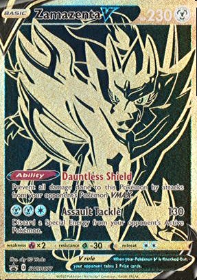 zamazenta pokemon card gold Pokemon - Graded Masters main image 1