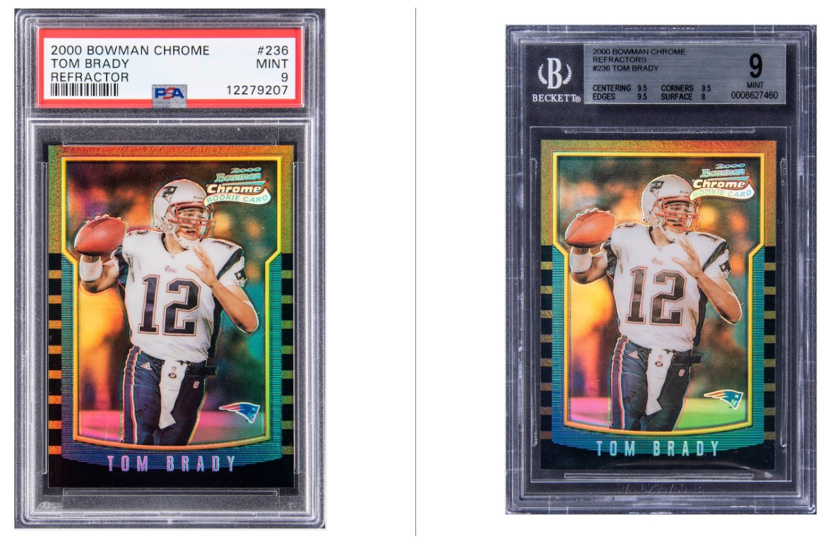 2000 Bowman Chrome Refractor #236 Tom Brady Rookie BGS GEM MINT 9.5