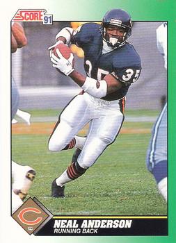 : 1990 Score Football #326 Neal Anderson Chicago Bears Official  NFL Trading Card (from Factory Set Break) : Collectibles & Fine Art