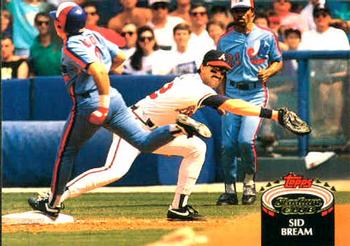 Sid Bream autographed baseball card (Atlanta Braves) 1992 Donruss Triple  Play #258