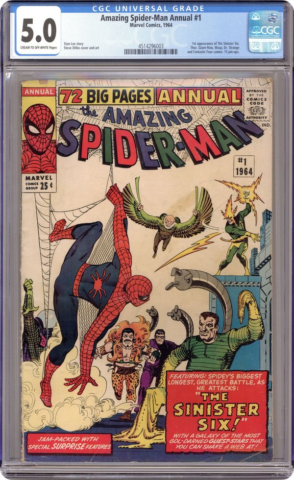 Amazing Spider-Man Annual #1, Marvel, 1964 · CGC 5.0