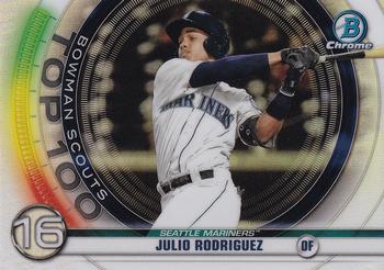 Julio Rodriguez Rookie Refractor Foil 2019 Bowman Platinum #TOP-63 –