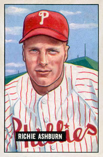 At Auction: Richie Ashburn Bowman reprint all star baseball card