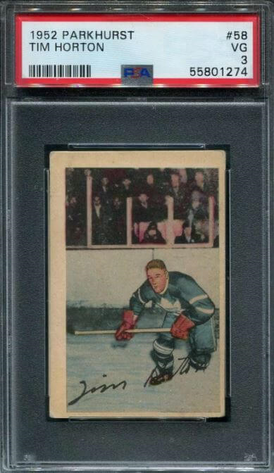 1952 Parkhurst Tim Horton Rookie Card #58