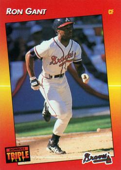 Ron Gant autographed baseball card (Atlanta Braves) 1994 Score Gold Rush  #332