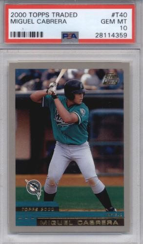 2000 Topps Traded Miguel Cabrera Rookie Card #T40