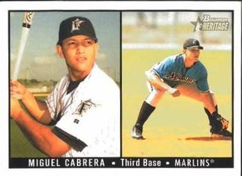 Miguel Cabrera 2001 Bowman Chrome Error Unsigned Rookie Card