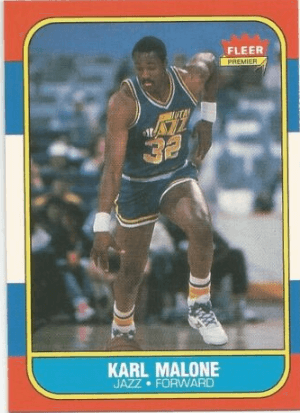 1986-87 Fleer Karl Malone RC #68