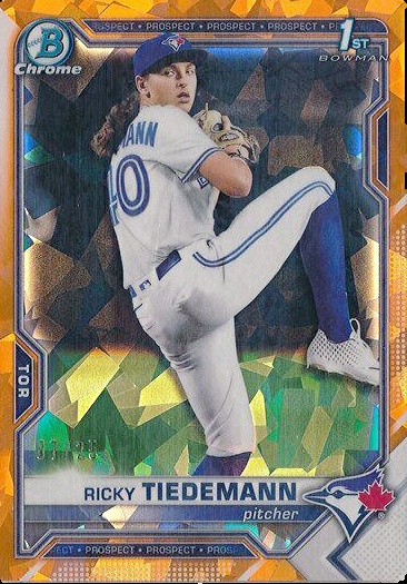 Ricky Tiedemann 2021 Bowman Draft 1st Bowman Orange Paper shops /25 Toronto BlueJays