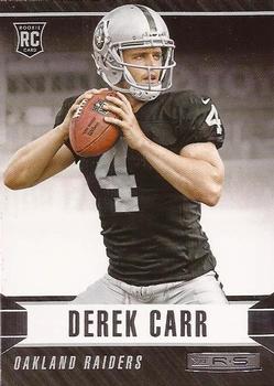 2018 Score Color Rush #20 Derek Carr Oakland Raiders Football Card