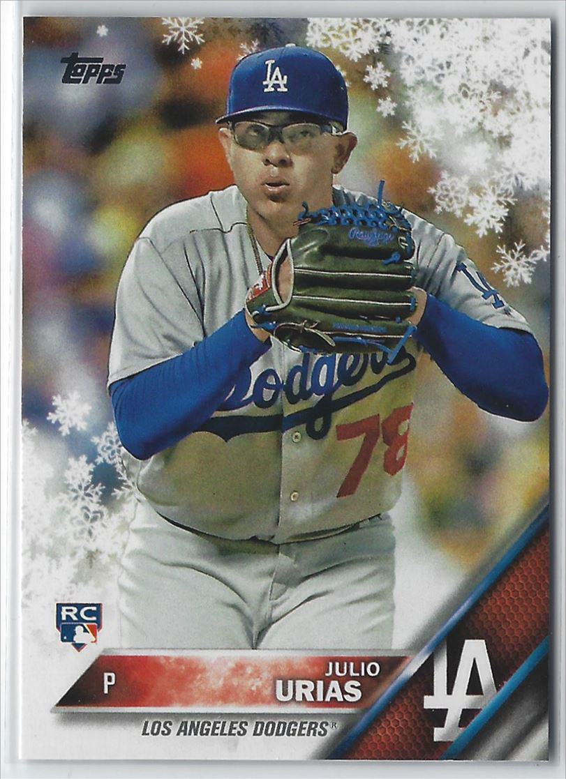 2020 Topps Now #465 JULIO URIAS Mexican Born Player Record Dodgers World  Series