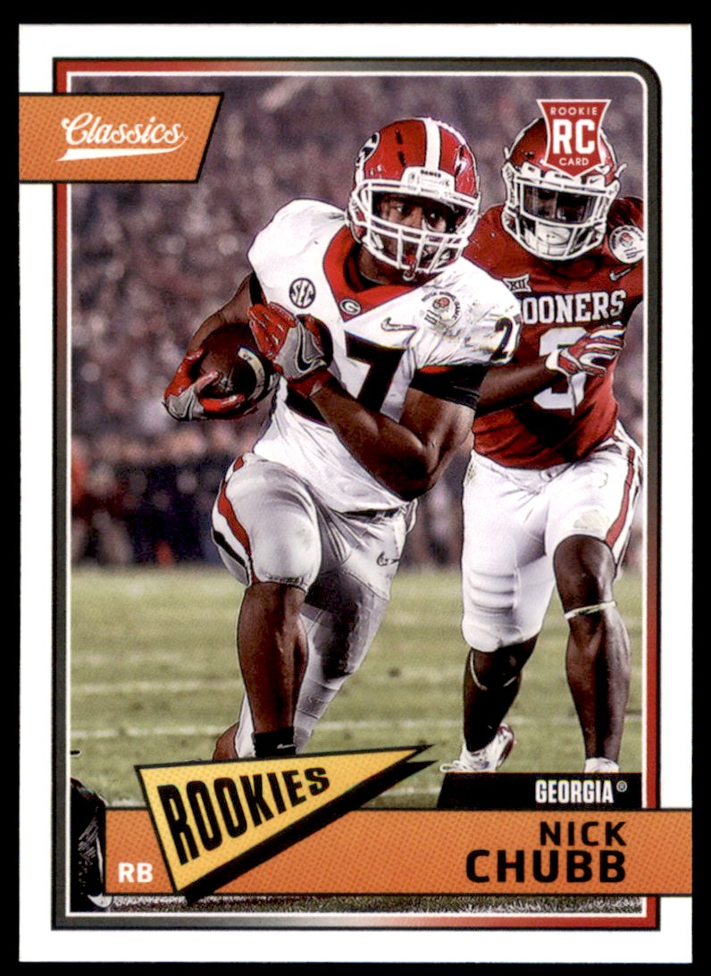 2018 Donruss Football #308 Nick Chubb RC Rookie Card Cleveland Browns Rated  Rookie Official NFL Trading Card