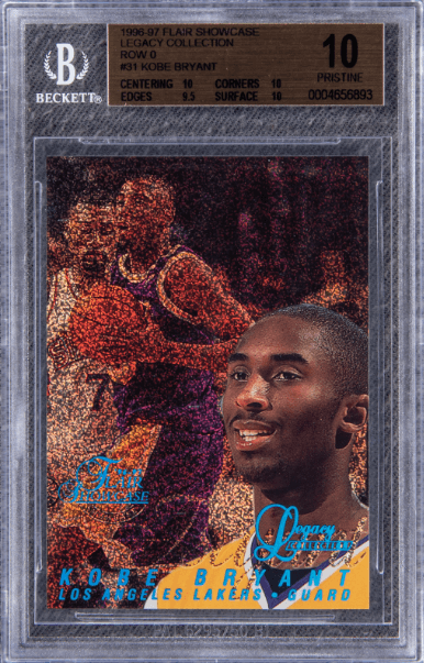 1996 Flair Showcase Legacy Row 0 #31 Kobe Bryant Rookie Card - $430,500