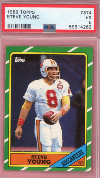 1986 Topps Steve Young Rookie Card #374