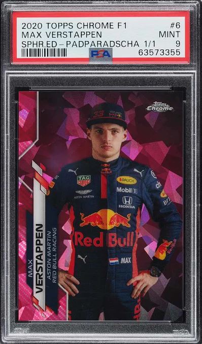 2020 Topps Chrome Sapphire F1 Max Verstappen Padparadscha Rookie 1/1 #6