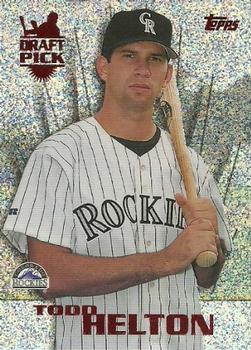 Todd Helton baseball card (Tennessee Volunteers) 2016 Panini Team  Collection silver insert variation #46