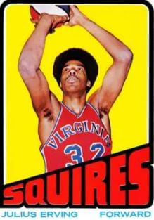 1972 Topps Julius Erving Rookie Card #195 - $50,000