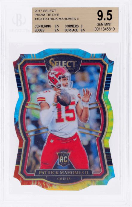2017 Select Patrick Mahomes Rookie Card II (Tie-Dye Prizm Die Cut) #103