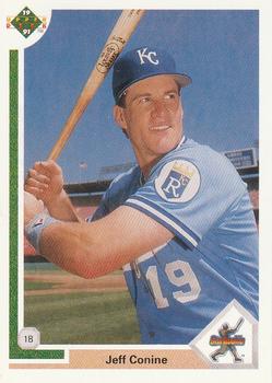 1993 Topps Baseball #789 Jeff Conine Error 1990 stats incomplete career  total