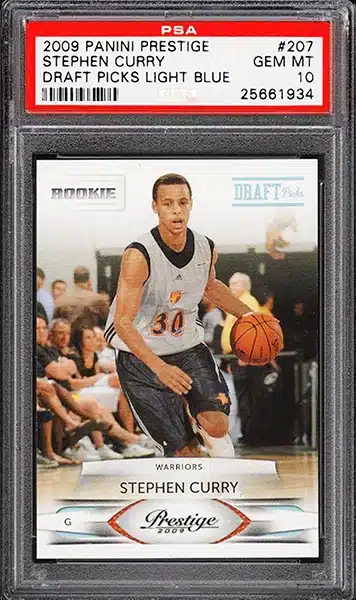 2009 Panini Prestige - Stephen Curry Rookie Card - NBA Draft Picks - Light Blue 207
