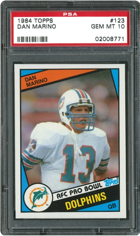 1984 Dan Marino Rookie Card Topps #123