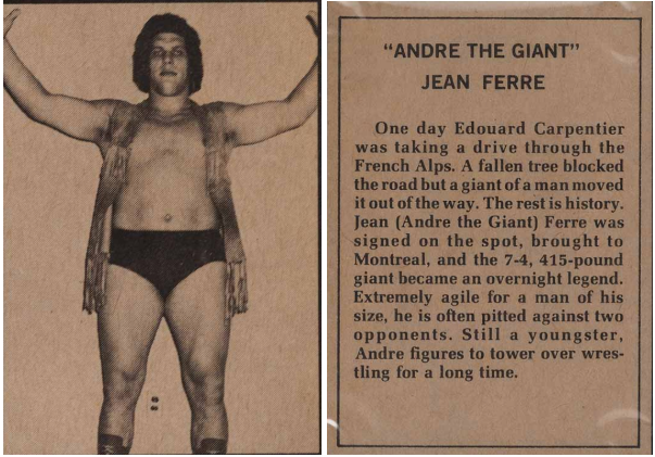 1973 Wrestling Annual #6 André The Giant Rookie Card