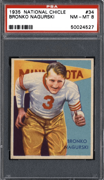 1935 National Chicle #34 Bronko Nagurski