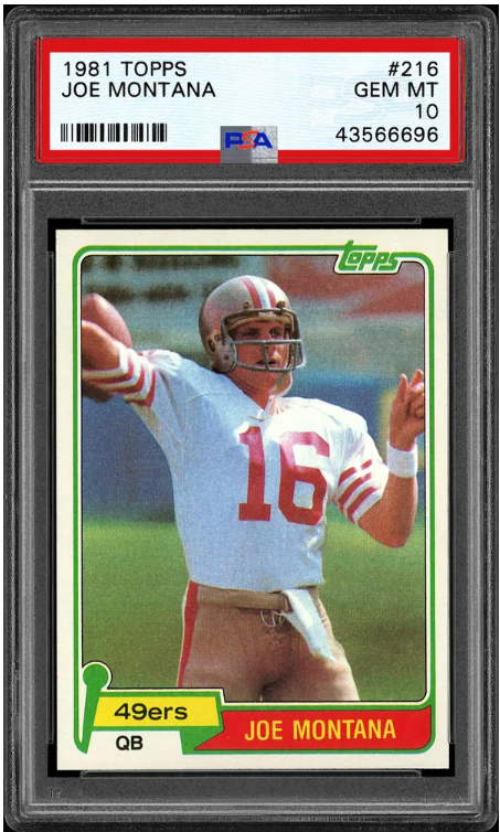 1981 Topps Joe Montana Rookie Card #21