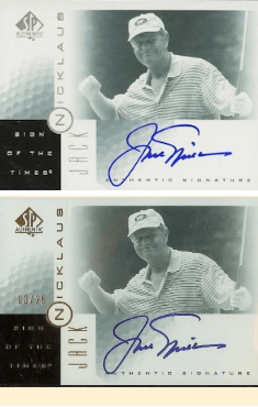 2001 SP Authentic Sign of the Times Jack Nicklaus #JN