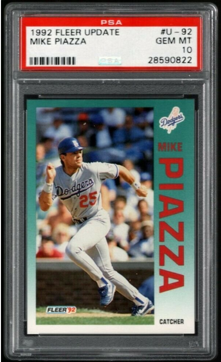 1992 Fleer Update Mike Piazza Rookie Card #U-92